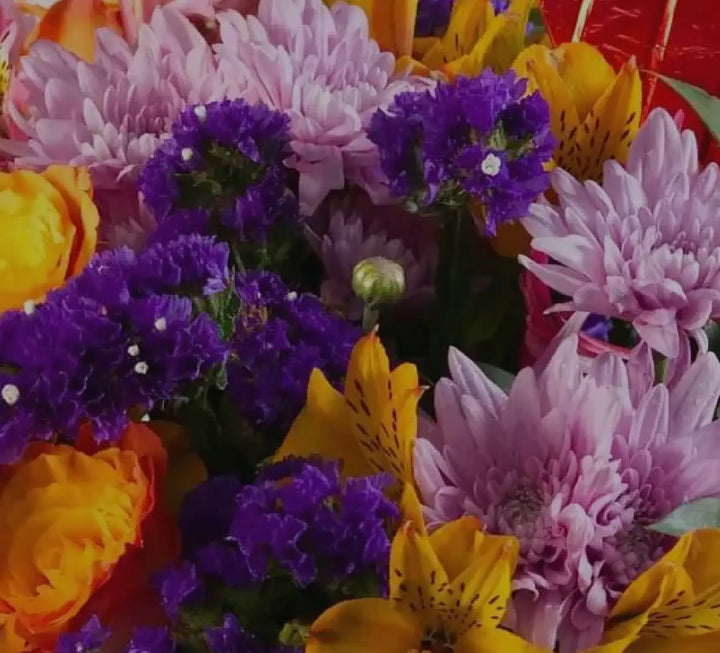Colourful fllowers banner
