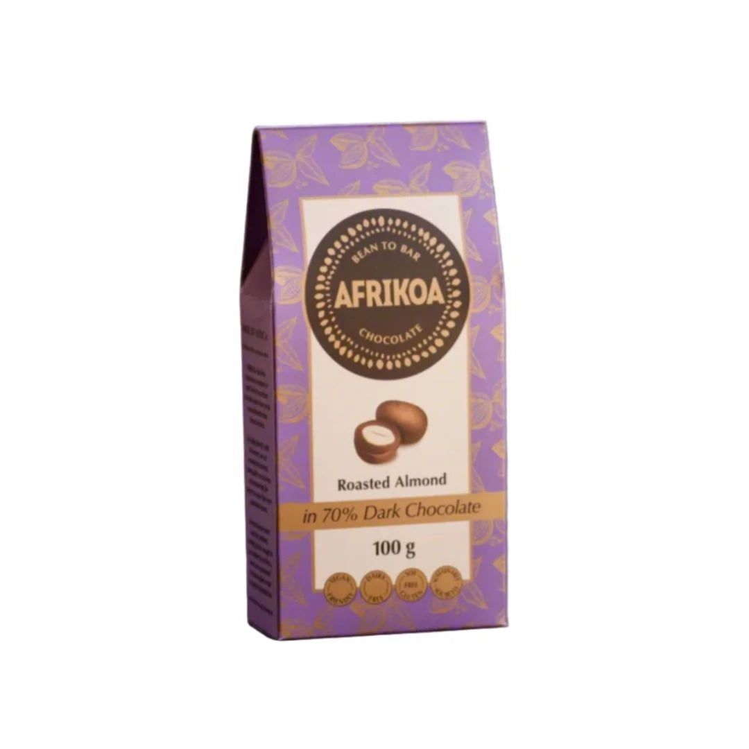 Roasted Almonds in 70% Dark Chocolate 100g Box