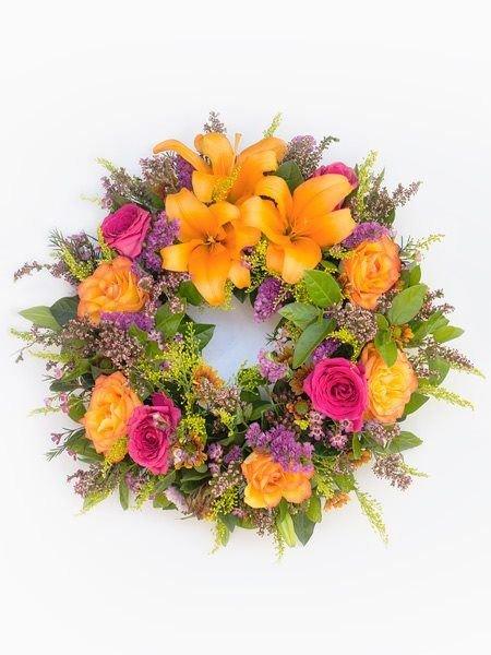 Multicoloured Round Wreath Small Bloomable
