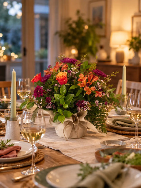How to Decorate a Dinner Table With Flowers