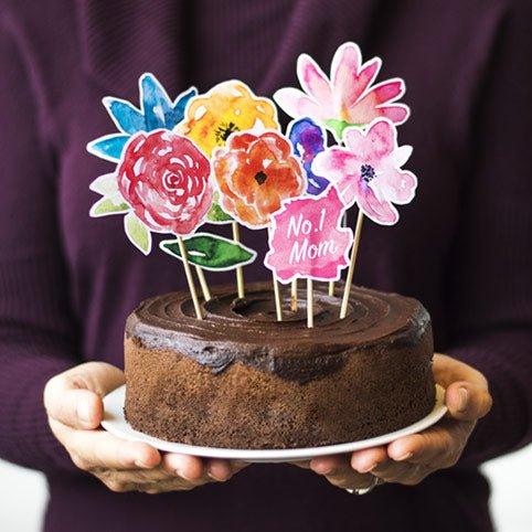 Mother’s Day Cake Topper – Free Printable - Bloomable