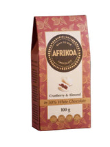 Cranberries & Almonds in 30% White Chocolate 100g Box