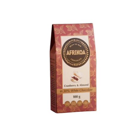 Cranberries & Almonds in 30% White Chocolate 100g Box