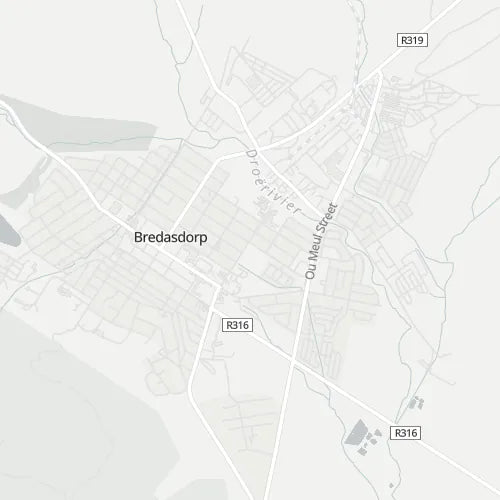 Map of Bredasdorp