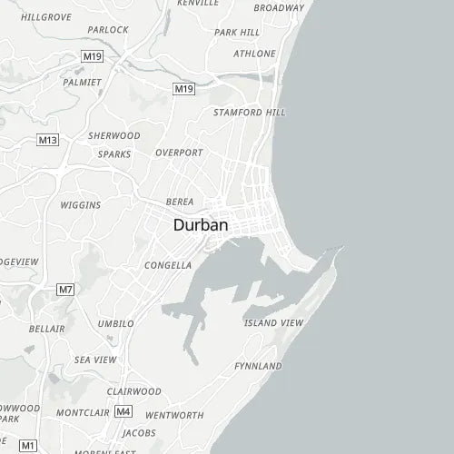Map of Durban