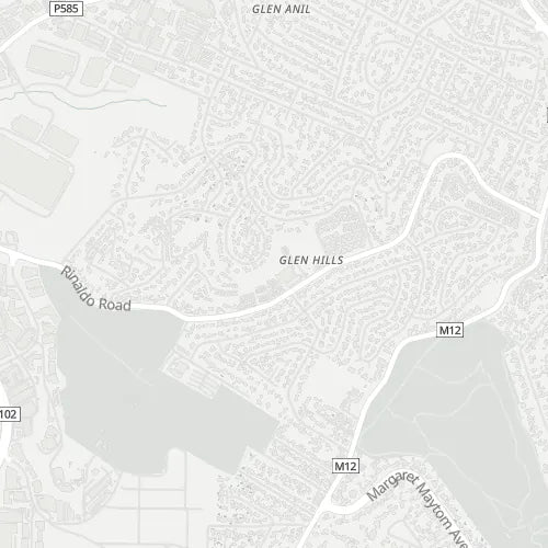 Map of Glen Hills