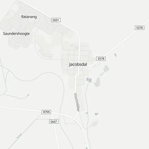 Map of Jacobsdal (Free State)