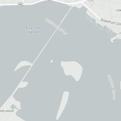 Map of Knysna Lakes