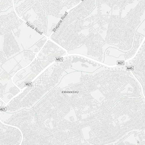 Map of Kwa Mashu