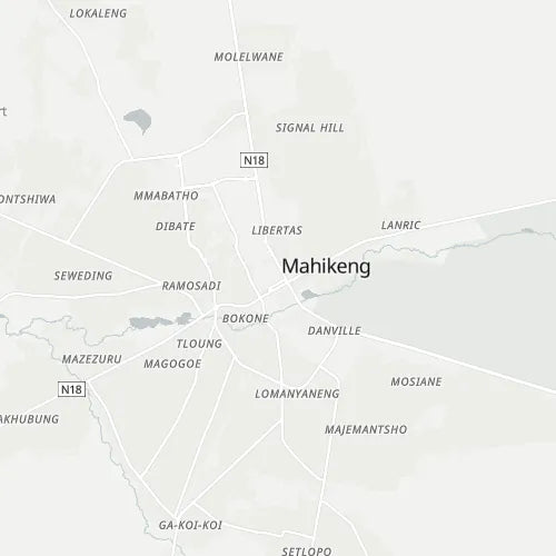 Map of Mahikeng
