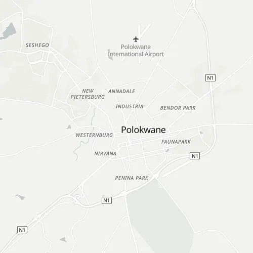 Map of Polokwane (Pietersburg)