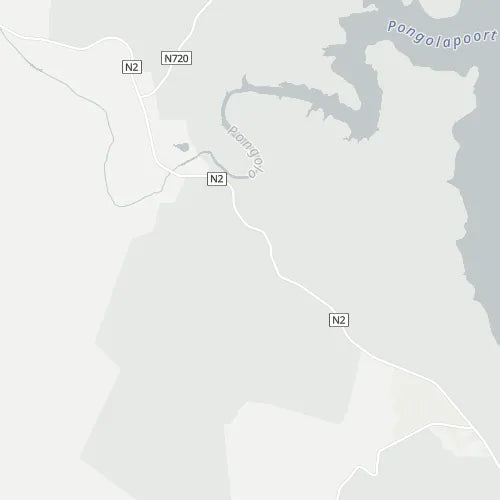 Map of Pongola Game Reserve