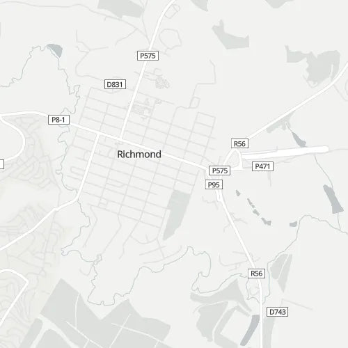 Map of Richmond - KZN