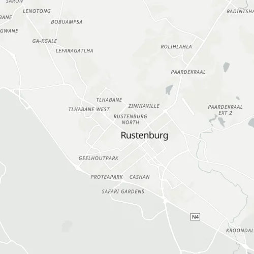 Map of Rustenburg