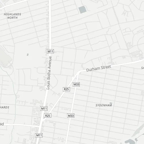Map of Sydenham-JHB
