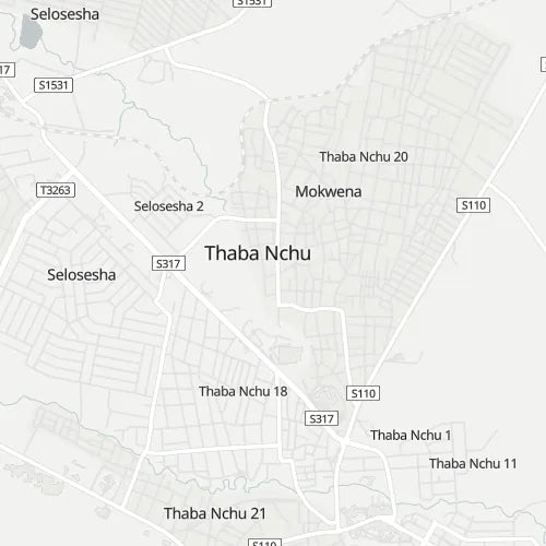 Map of Thaba Nchu