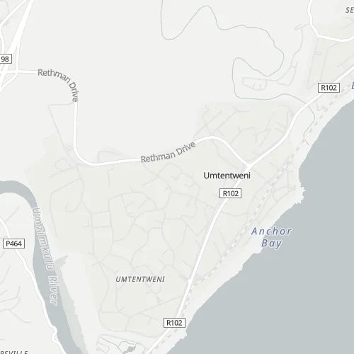 Map of Umtentweni
