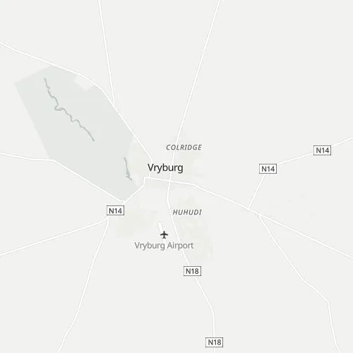 Map of Vryburg