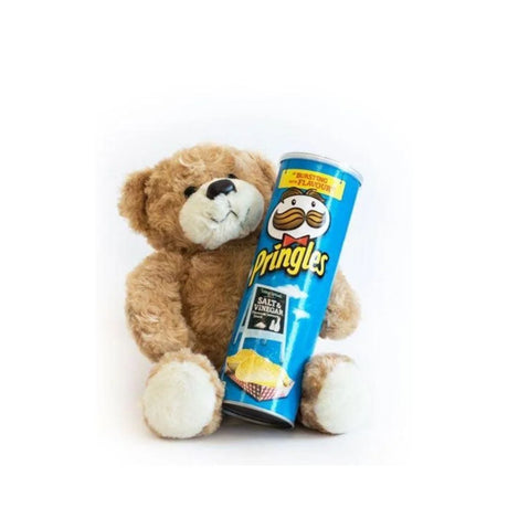Small Teddy Bear & Blue Pringles