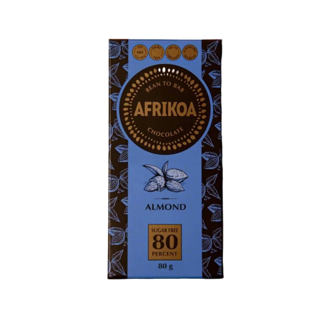 Sugar Free Chocolate with Almonds 80g Bar