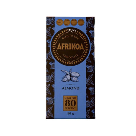 Sugar Free Chocolate with Almonds 80g Bar