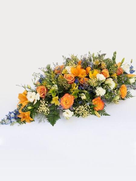 Multicoloured Coffin Arrangement Medium (As Shown) Bloomable