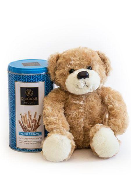 Small Teddy Bear & D'licious Wafers - Bloomable (PTY) Ltd