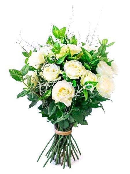 White Roses Bouquet A Beautiful And Pure Arrangement by SA Florist ...